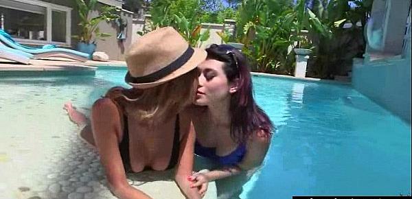  Lots Of Kiss And Licks From Cute Lovely Lesbians clip-11